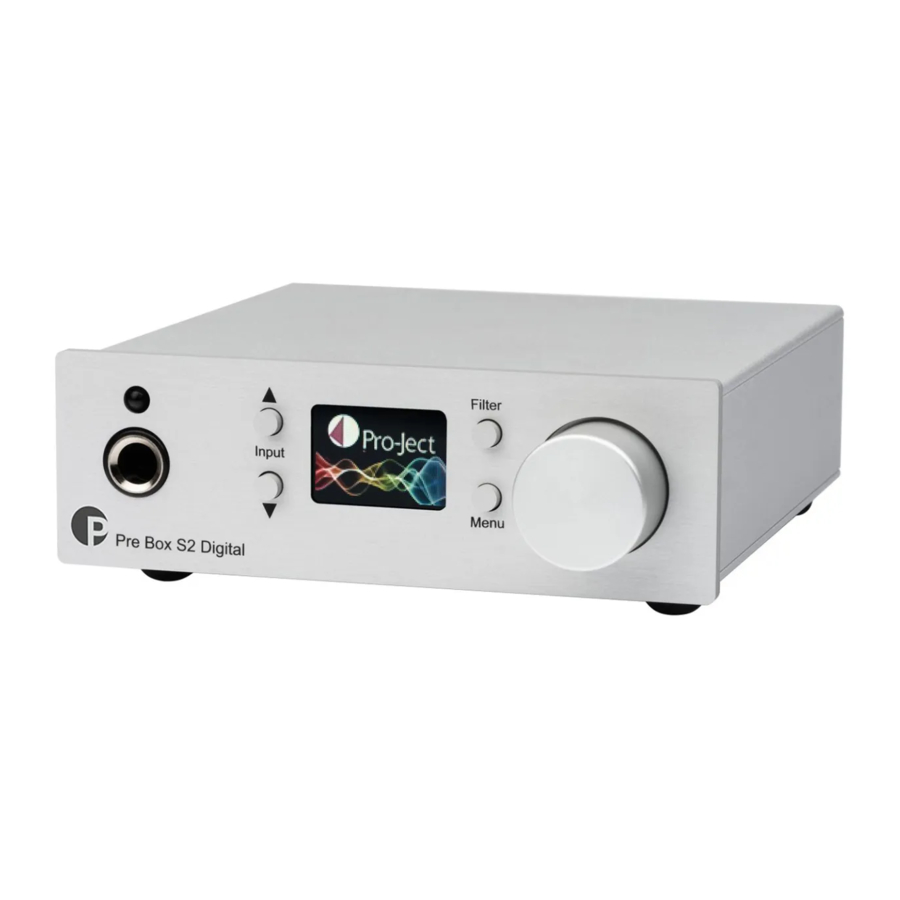 Pro-Ject Audio Systems Pre Box S2 Digital Manuals