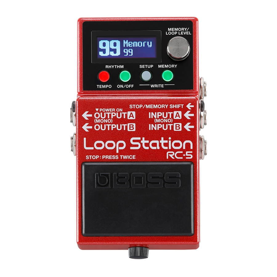 BOSS RC-5 - Loop Station Manual