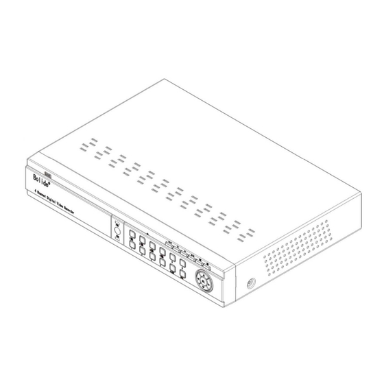 User Manuals: Bolide Technology SVR9004HD 4-Channel DVR