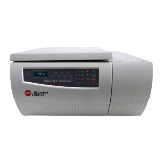 Beckman Coulter Allegra X-12 Series Instructions For Use Manual