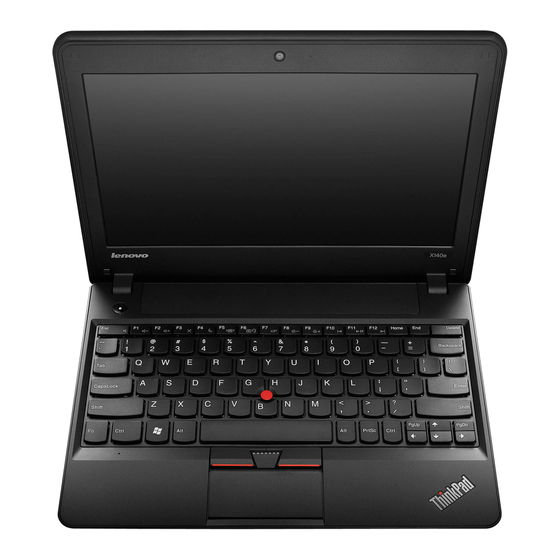 Lenovo ThinkPad X140e Safety, Warranty, And Setup Manual