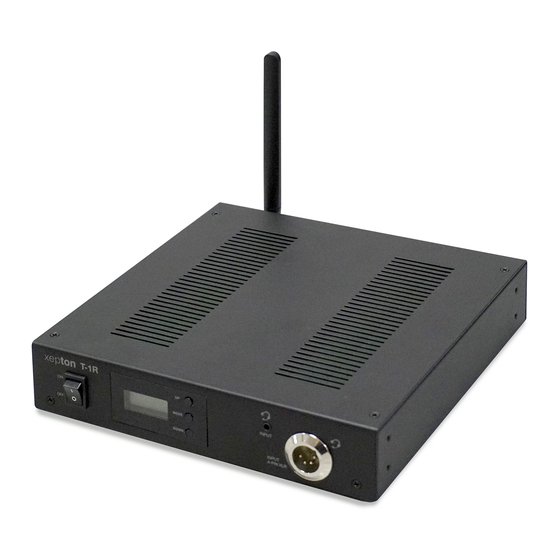 AUDIOropa xepton T-1R Manuals
