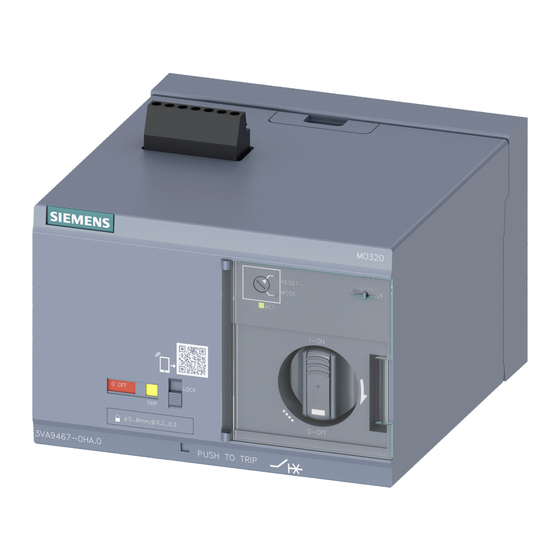 Siemens MO320 Operating Instructions Manual