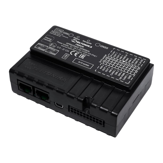 Teltonika FMB630 First Start-Up Quick Start Manual