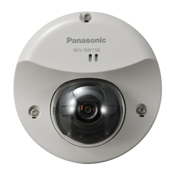 Panasonic WV-SW158 Installation Manual