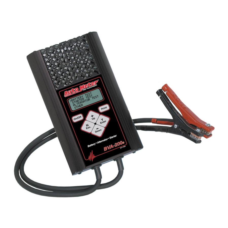 BVA-360; HAND-HELD BATTERY & ELECTRICAL SYSTEM TESTER