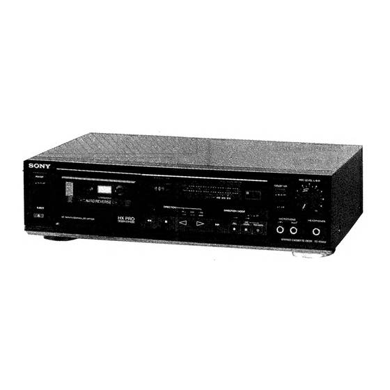 Sony TC-RX55 Service Manual