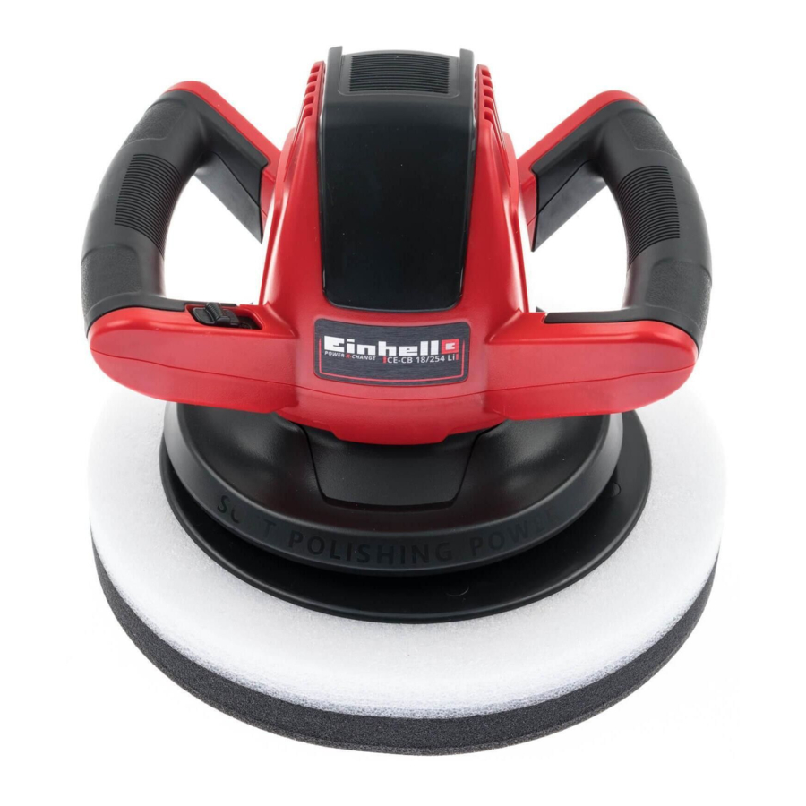 Einhell CE-CB 18/254 Li (20.933.01) - Cordless Polishing Machine Manual