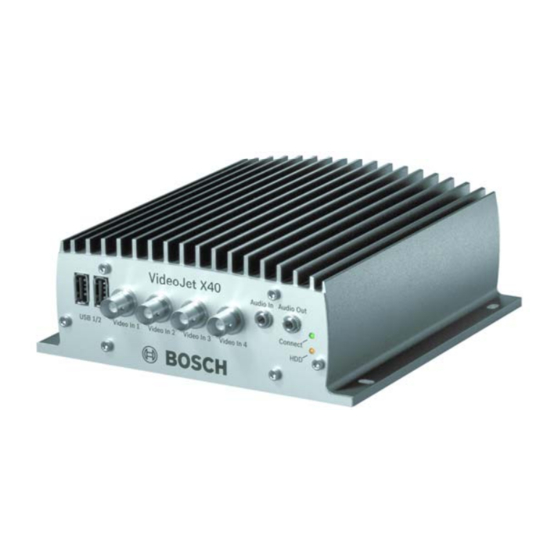 Bosch VideoJet X10/X20/X40 Manuals