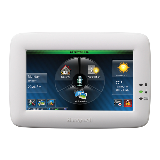 Honeywell Tuxedo Touch Series Home Automation System Manuals
