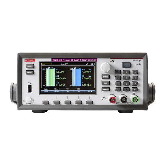 Keithley 2281S Quick Start Manual