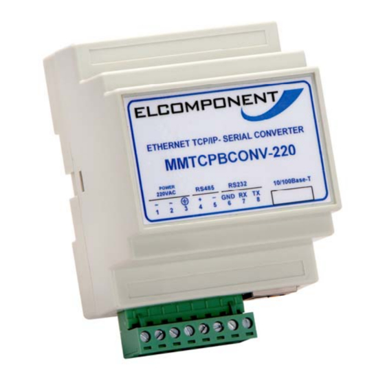 Elcomponent MMTCPBCONV Manuals