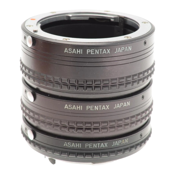 Pentax Auto Extension Tube Set K Manual