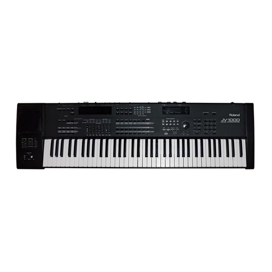 Roland JV-1000 Introductory Manual