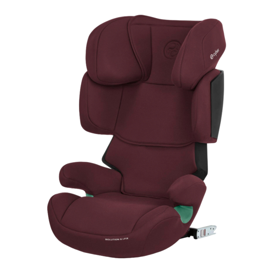 Cybex Silver SOLUTION X I-FIX Car Seat Manuals