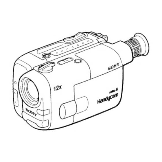 Sony Handycam Video8 CCD-TRV30 Manuals