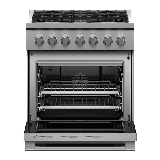 User Manuals: Fisher & Paykel RGV3-305 Gas Range