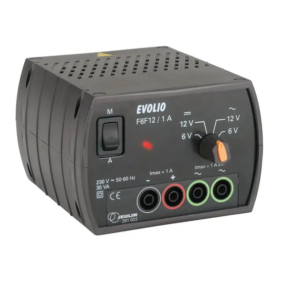 Jeulin Evolio F6F12/1A Manual