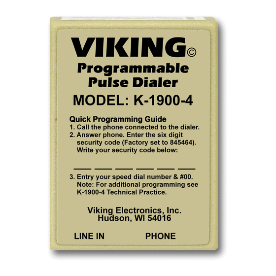 Viking K-1900-4 Application Note
