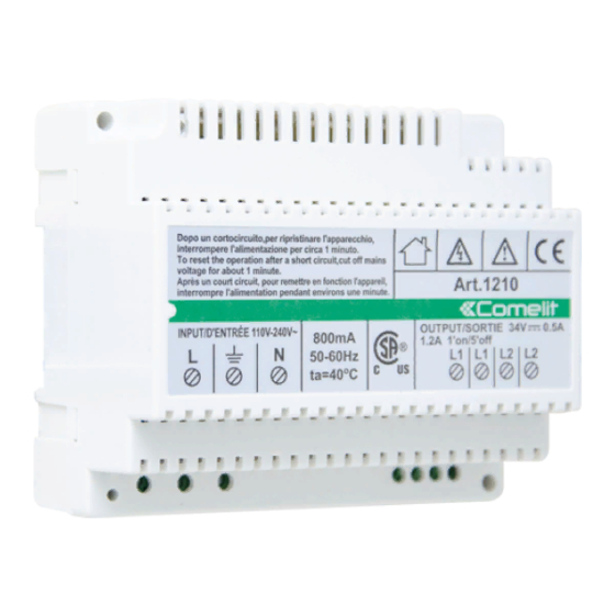 Comelit 4681 Technical Manual