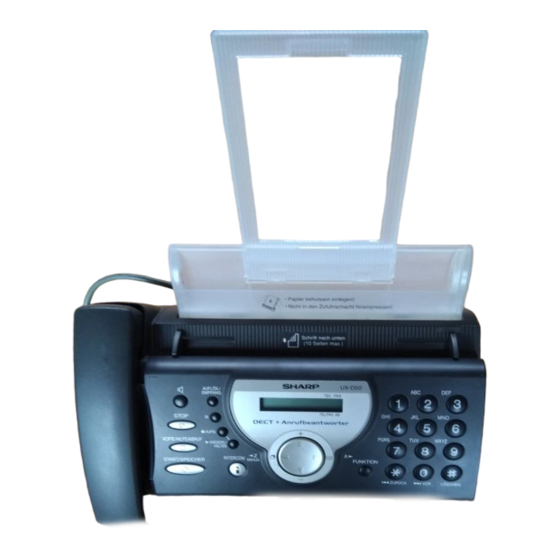 Sharp UX-D50 Operation Manual