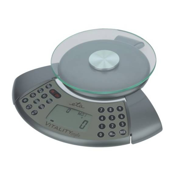 eta Vitality Style 3776 User Manual