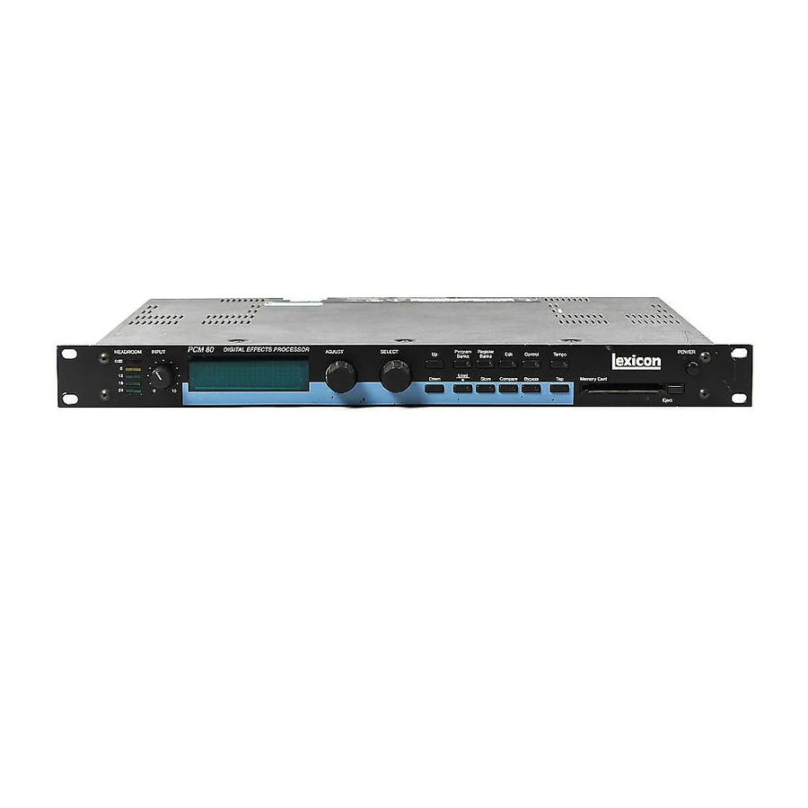 Lexicon PCM 80 Presets