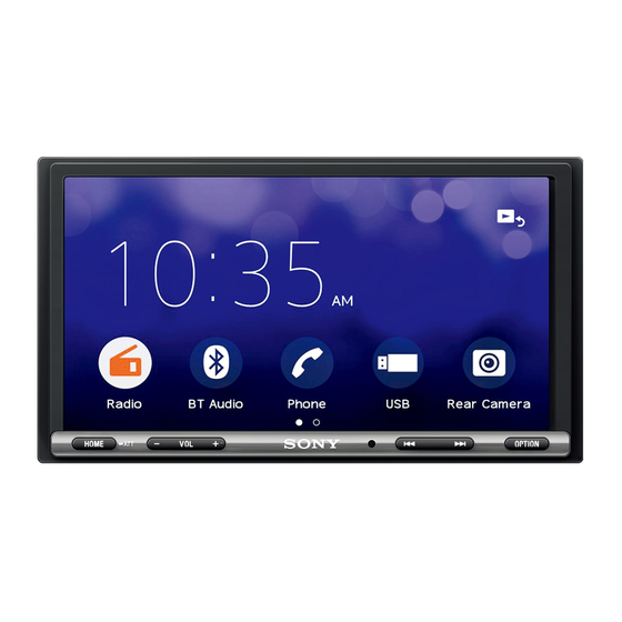 Sony XAV-3500 Help Manual