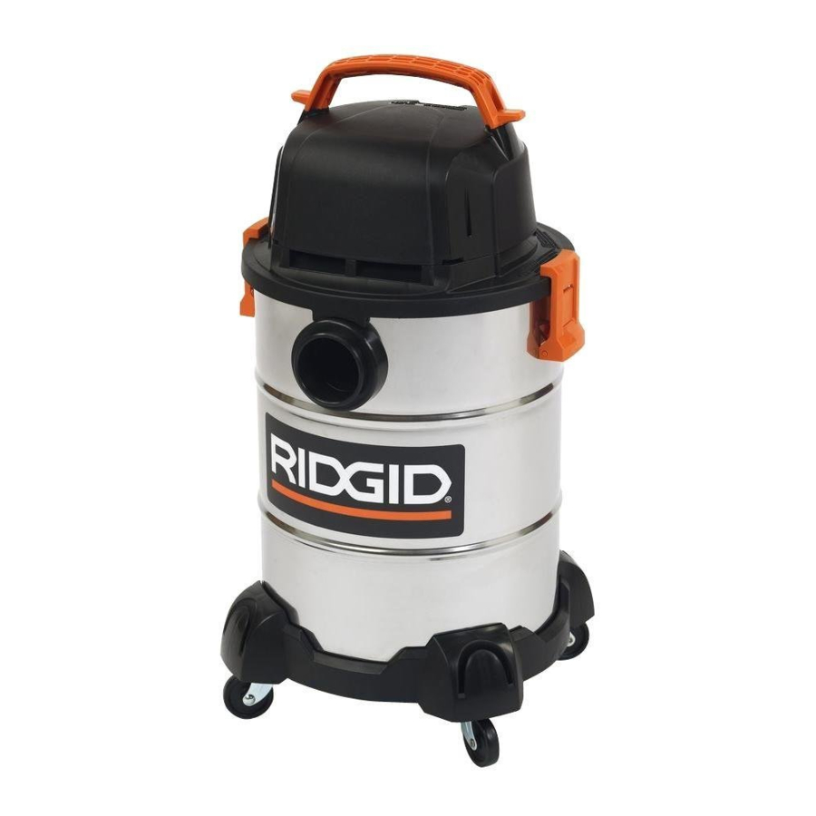 RIDGID WD12701, WD1270EX0 - 12 U.S. GALLON/45 LITER WET/DRY Vacuum Cleaner  Manual