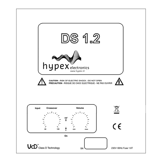 Hypex Electronics DS 1.2 User Manual