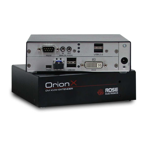 Rose electronics Orion XC OXS-XC080-TP Installation And Operation Manual