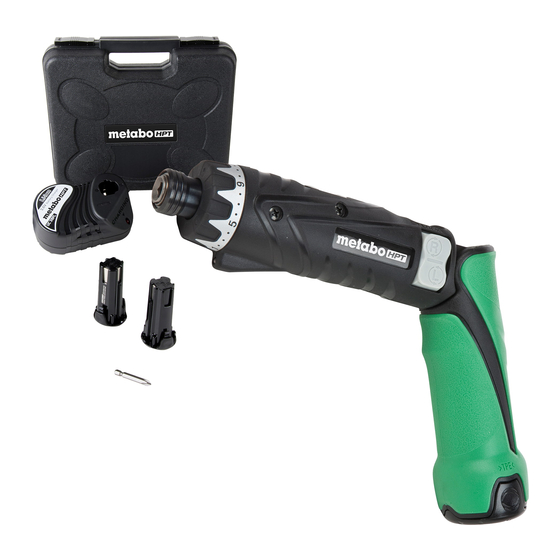 Metabo HPT DB 3DL2 Safety Instructions And Instruction Manual