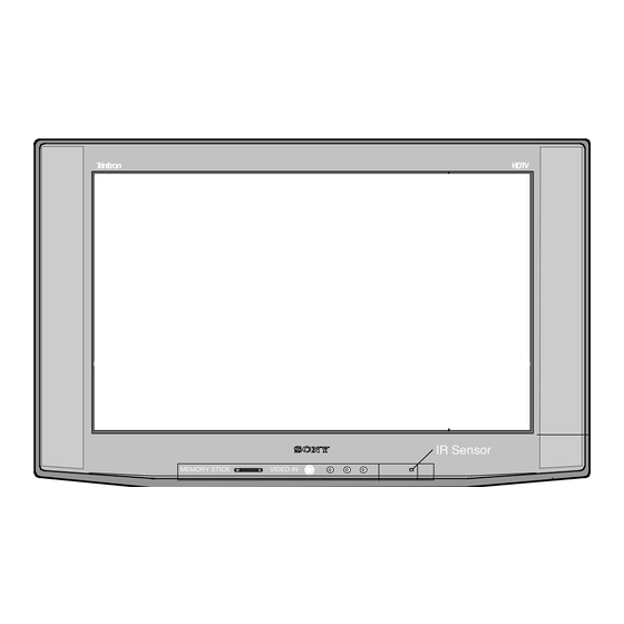 Sony Trinitron KV-34XBR800 Specifications