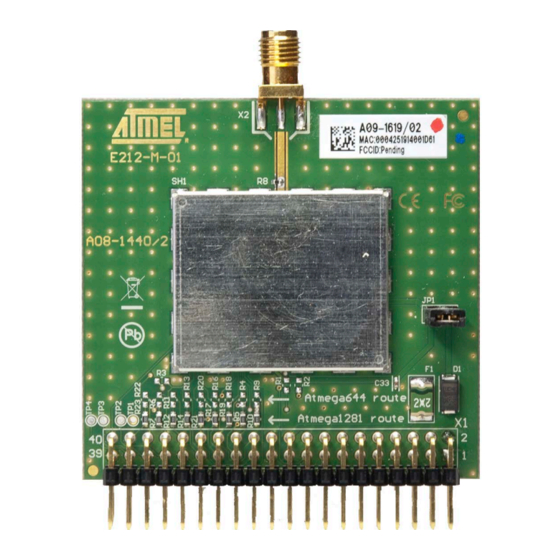 Atmel REB212BSMA Manuals