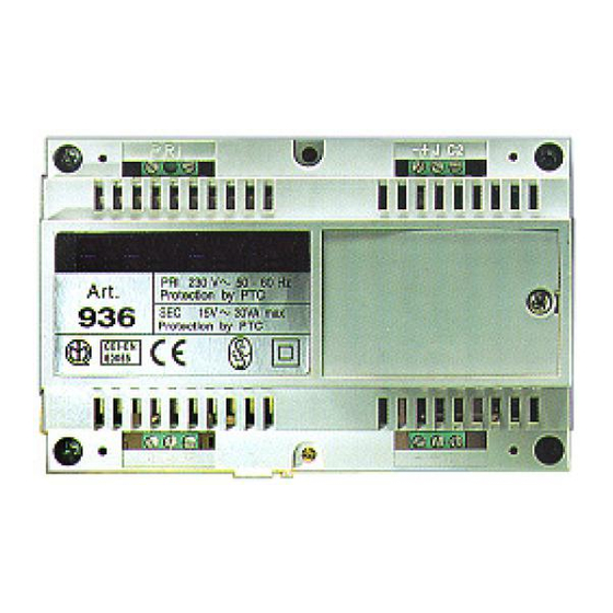 Elvox 936 Wiring Instructions