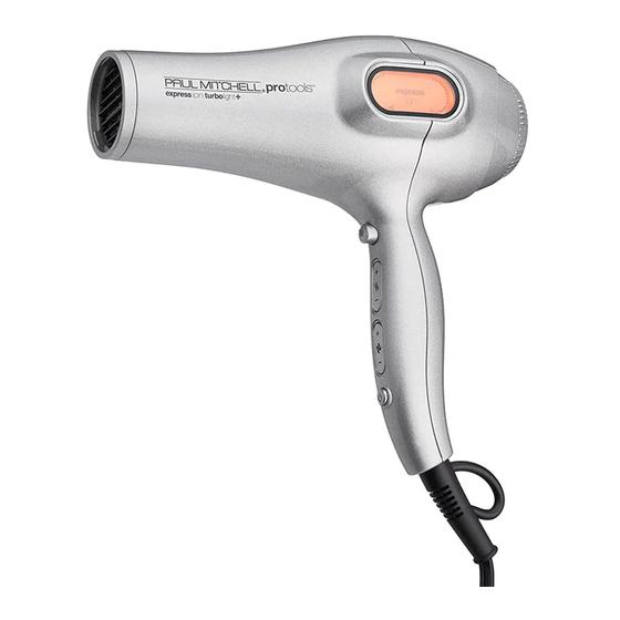 Paul Mitchell Express Ion Turbolight+ Instructions, Safety And Warranty Manual