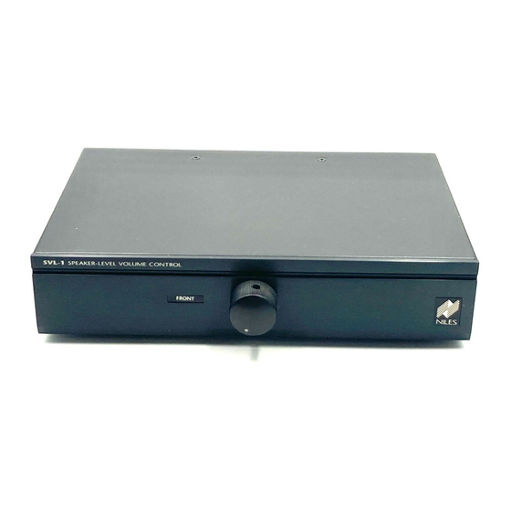 Niles SVL-1 Installation & Operation Manual