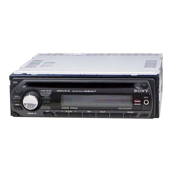 Sony CDX-GT42IPW Installation/Connections