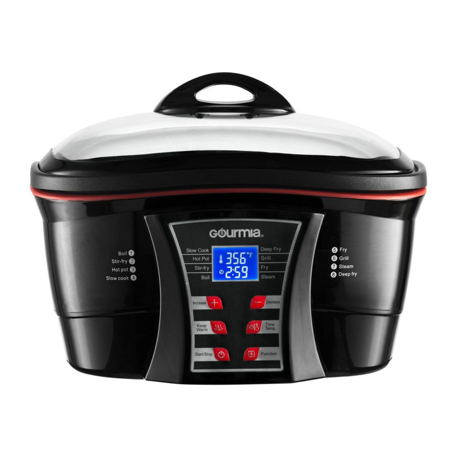 Gourmia GMC700 - 5.5 QUART 8-IN-1 ANYCOOKER SUPREME MANUAL