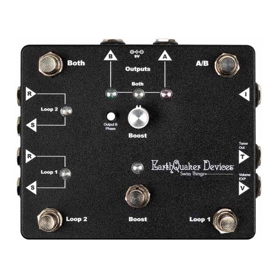 EarthQuaker Devices Swiss Things Pedalboard Reconciler Manual