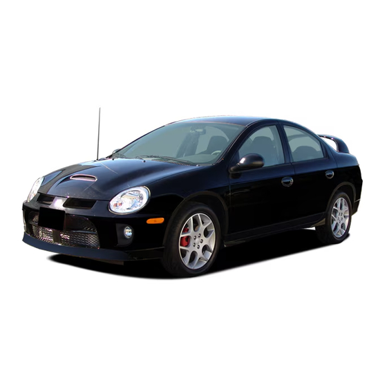 Dodge 2004 Neon SRT4 Owner's Manual