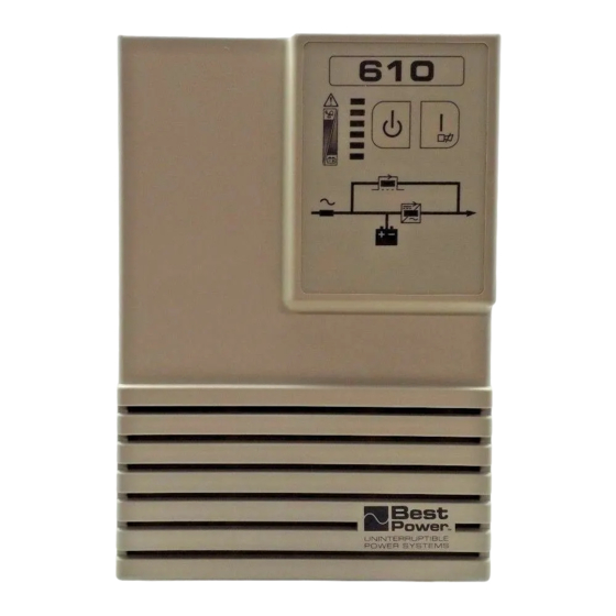 Best Power 610 3.0kVA Manuals