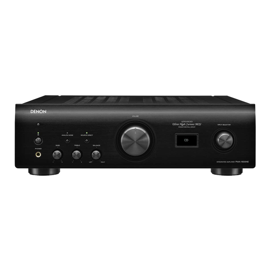 Denon PMA-1600NE Quick Start Manual