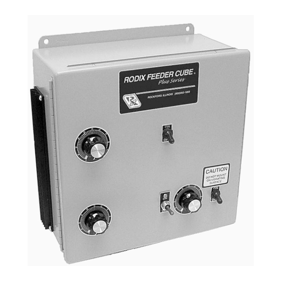 Rodix FEEDER CUBE FC-100 Plus Series Adjustments And Set Up