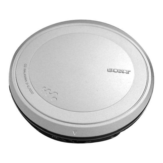 Sony D-EJ1000 Service Manual