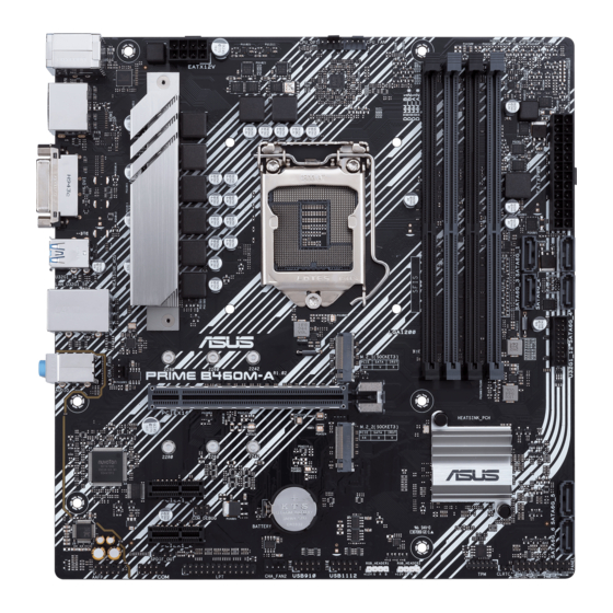 Asus PRIME B460M-A Quick Start Manual