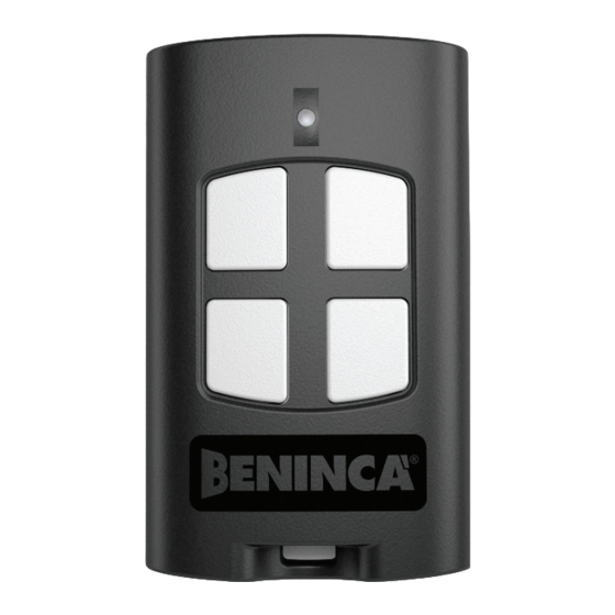 Beninca TO.GO Series Programming Manual