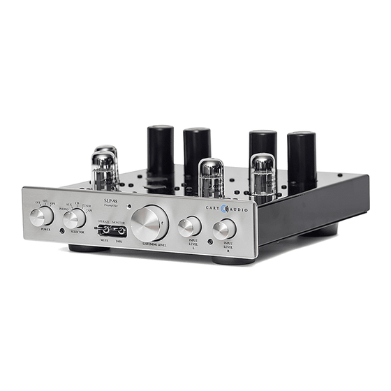 Cary Audio Design SLP-98L Owner's Manual