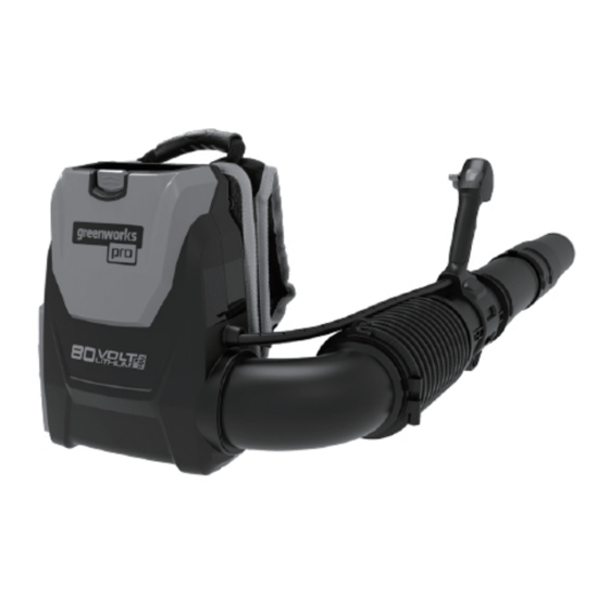 GreenWorks Pro BPB80L411 Manuals