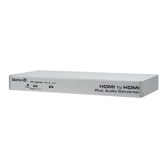 Gefen GTV-HDMI-2-HDMIAUD User Manual